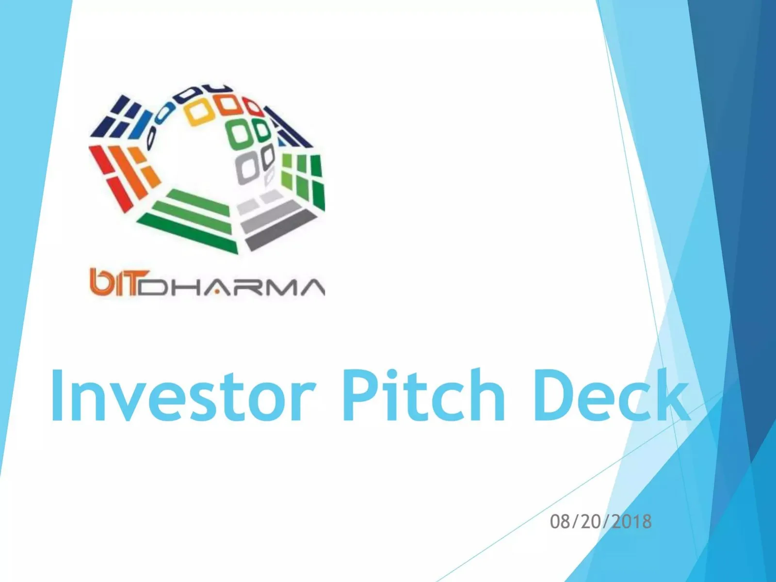 Bitdharma LLC pitch deck slide