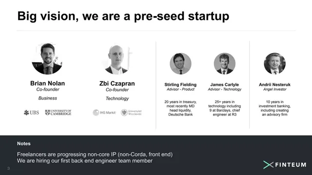 Team slide 3 from Finteum