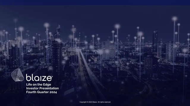 Blaize pitch deck cover