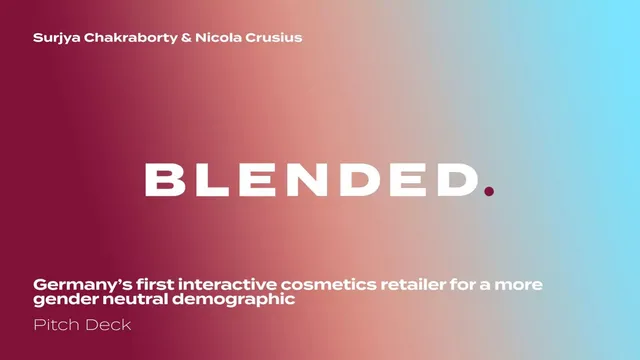 BLENDED. pitch deck cover
