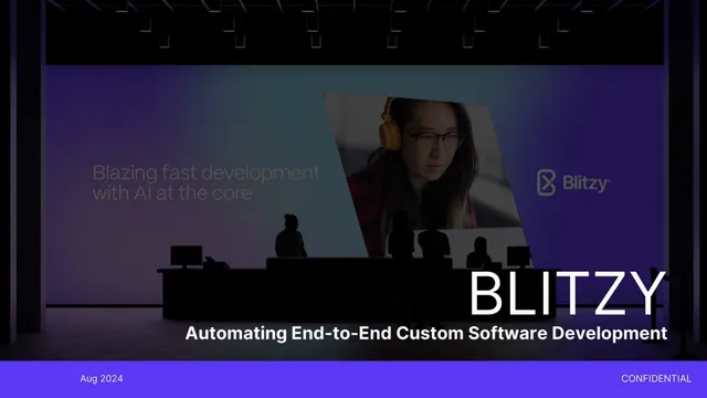 Blitzy pitch deck cover
