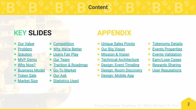 Agenda / contents slide 2 from Bettery