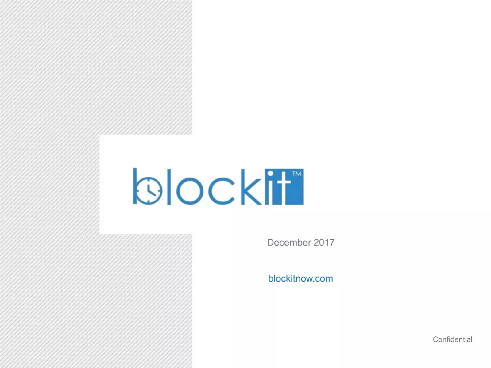 Blockit pitch deck slide