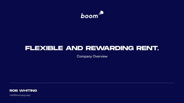 Boom pitch deck cover