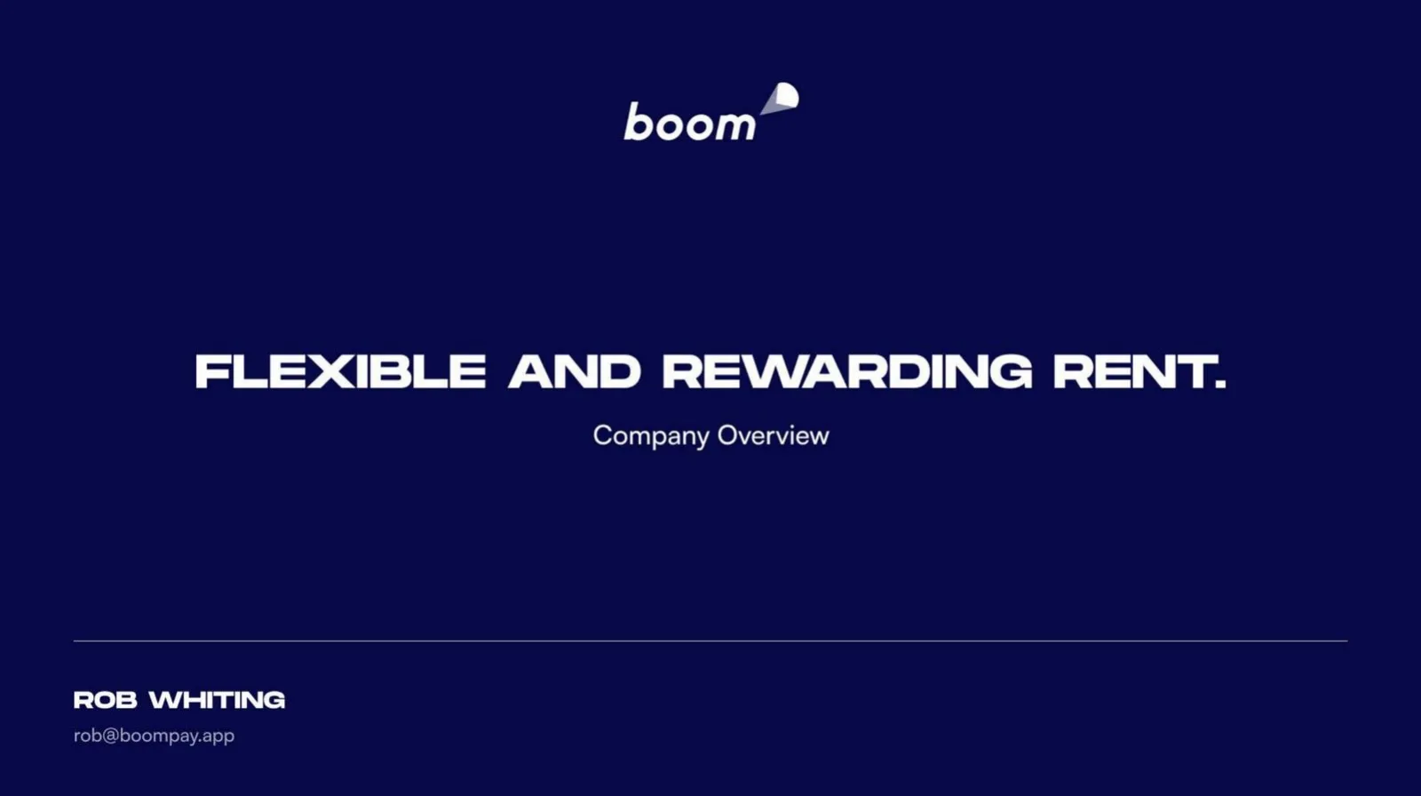 Boom pitch deck slide