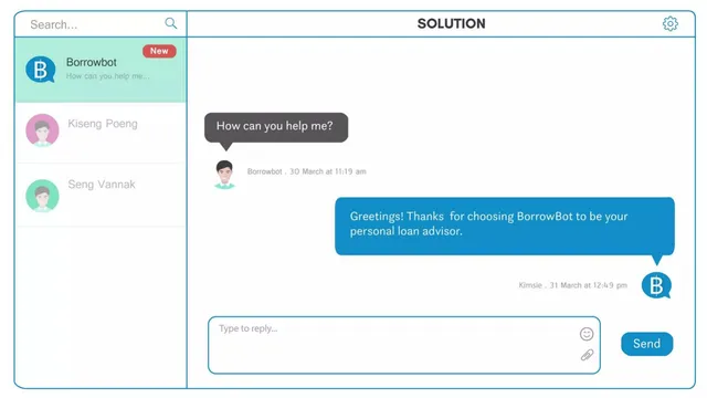 Product / solution slide 4 from BorrowBot