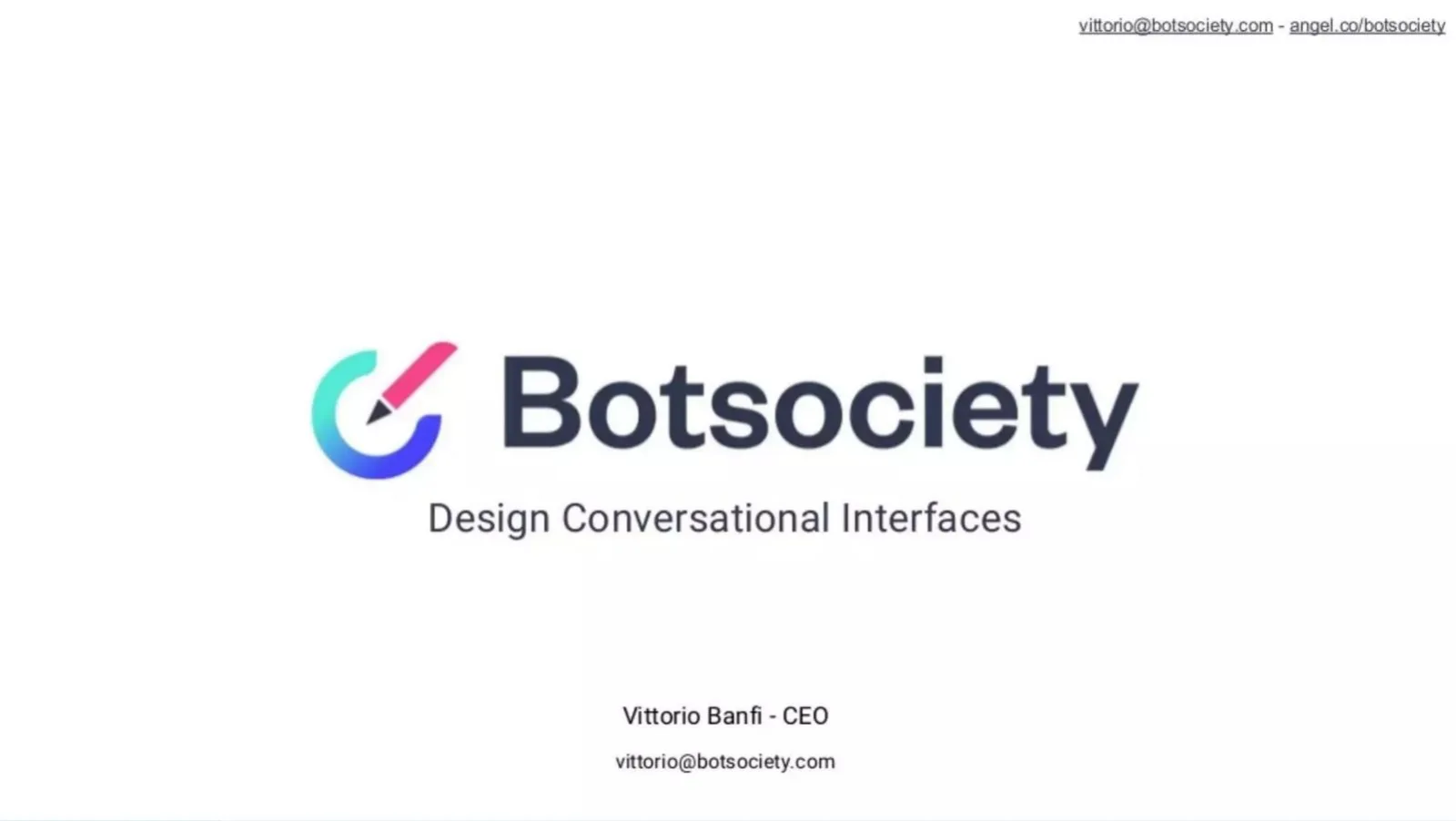 Botsociety pitch deck slide