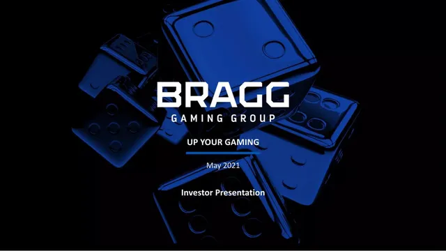 Bragg Gaming Group pitch deck cover