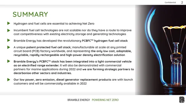 Product / solution slide 2 from Bramble Energy