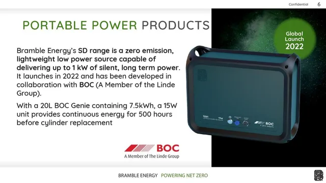 Product / solution slide 6 from Bramble Energy