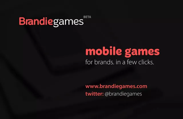 BrandieGames pitch deck cover