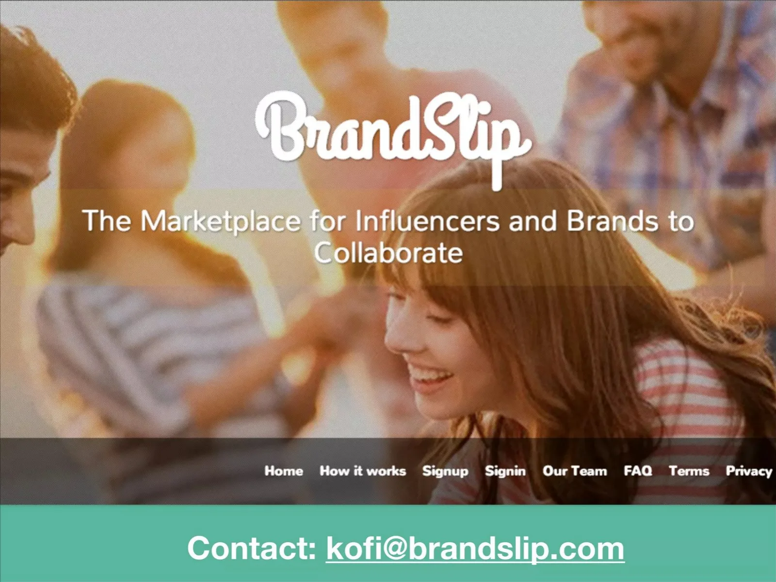 BrandSlip pitch deck slide