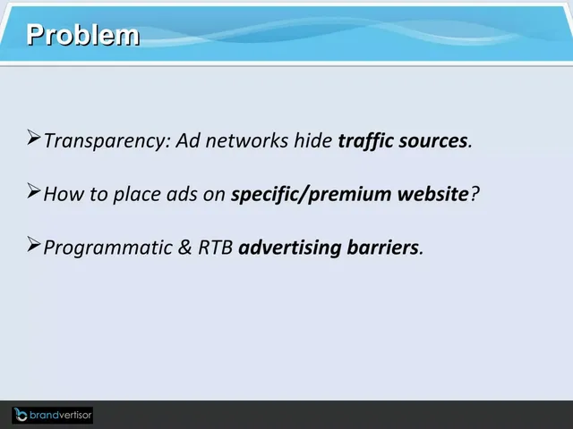 Problem slide 2 from Brandvertisor