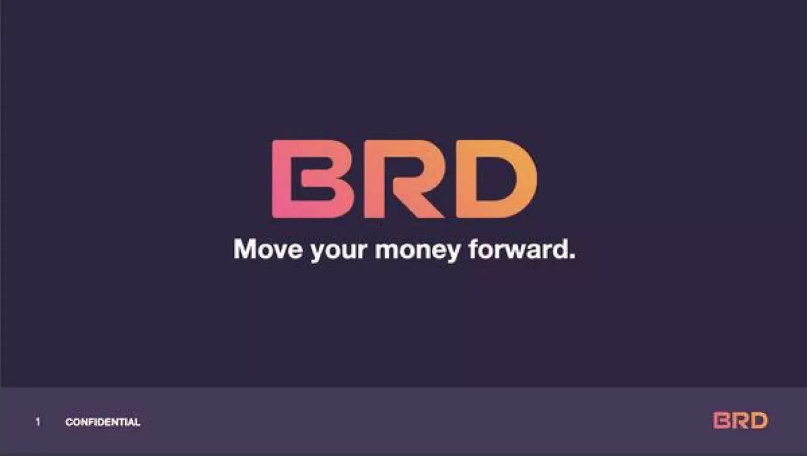 BRD pitch deck slide