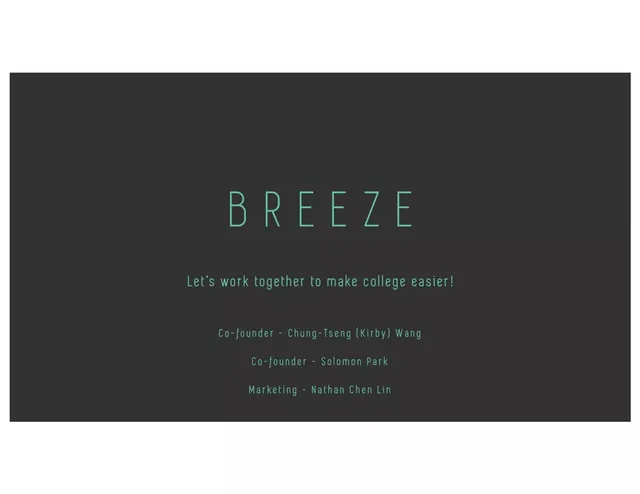Breeze pitch deck cover