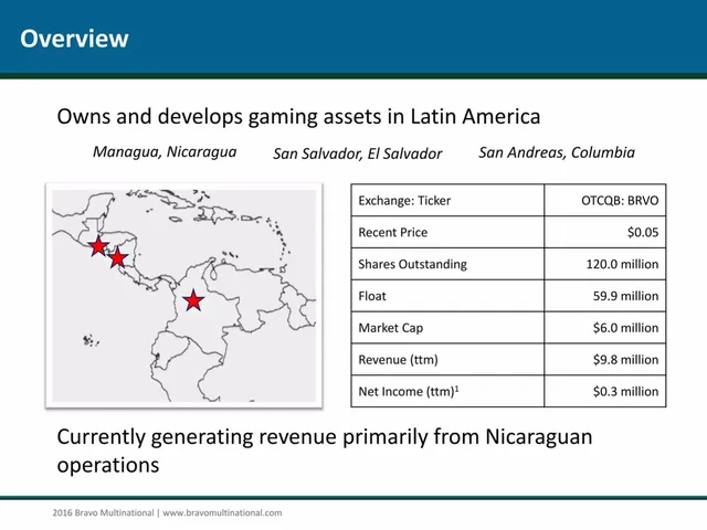 Company overview slide 3 from Bravo Multinational, Inc.