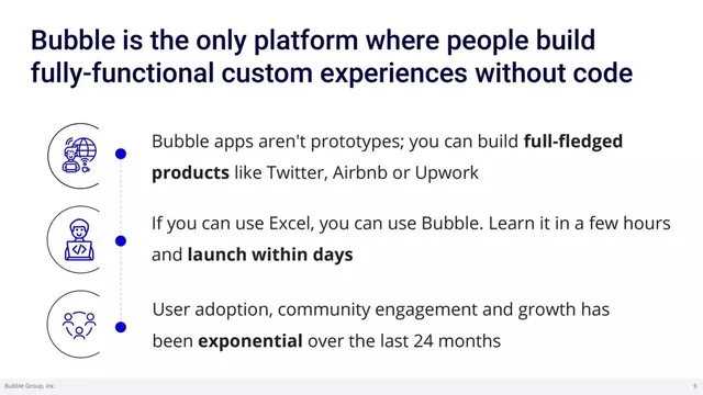 Product / solution slide 6 from Bubble