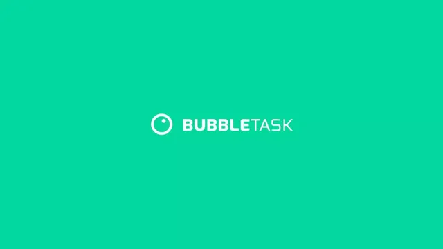 Bubbletask pitch deck cover