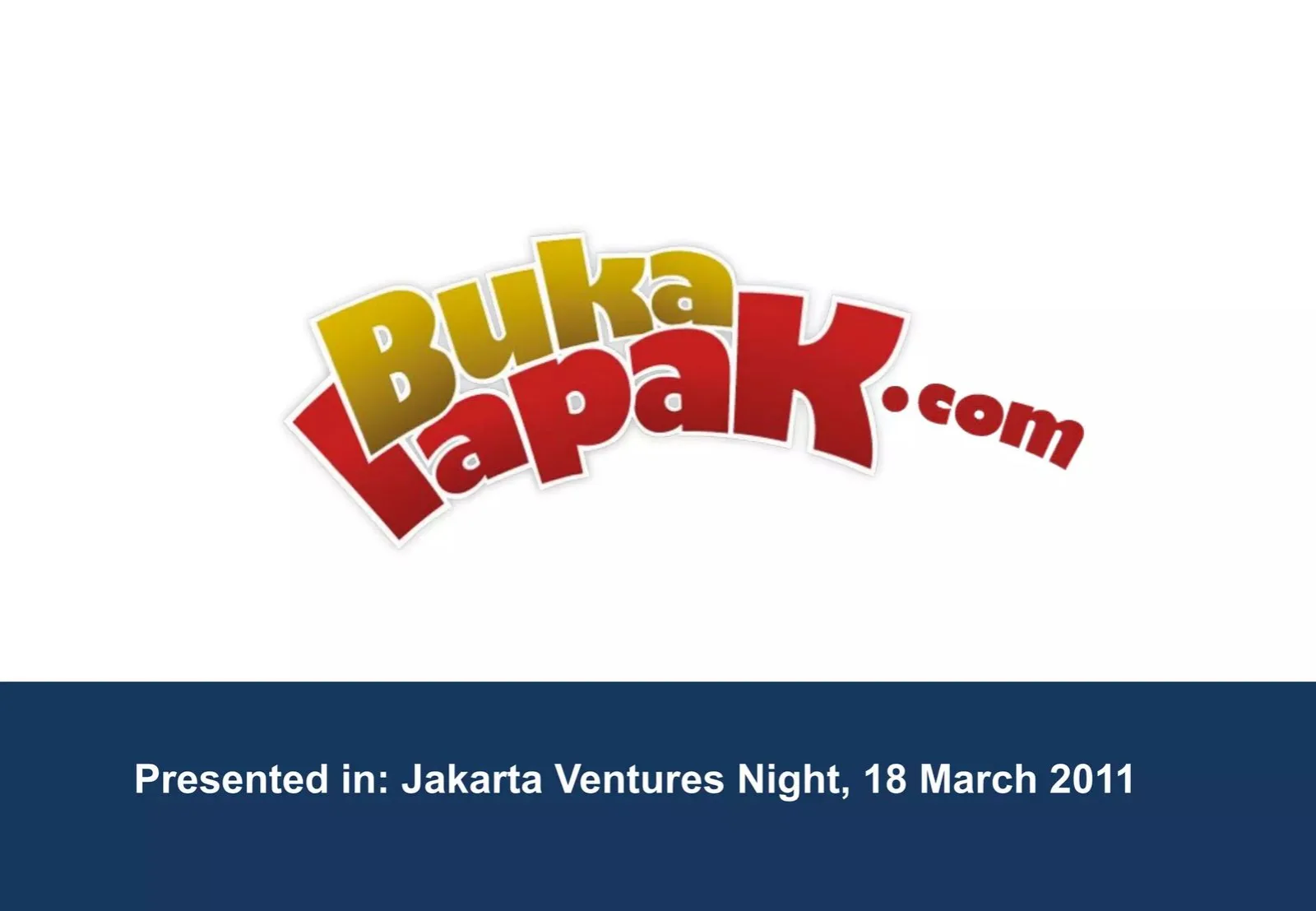 Bukalapak pitch deck slide