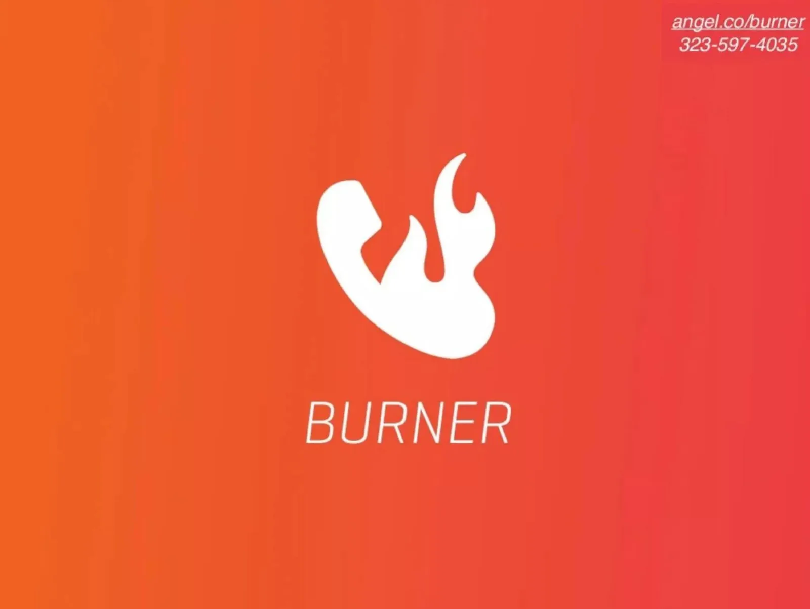 Burner pitch deck slide