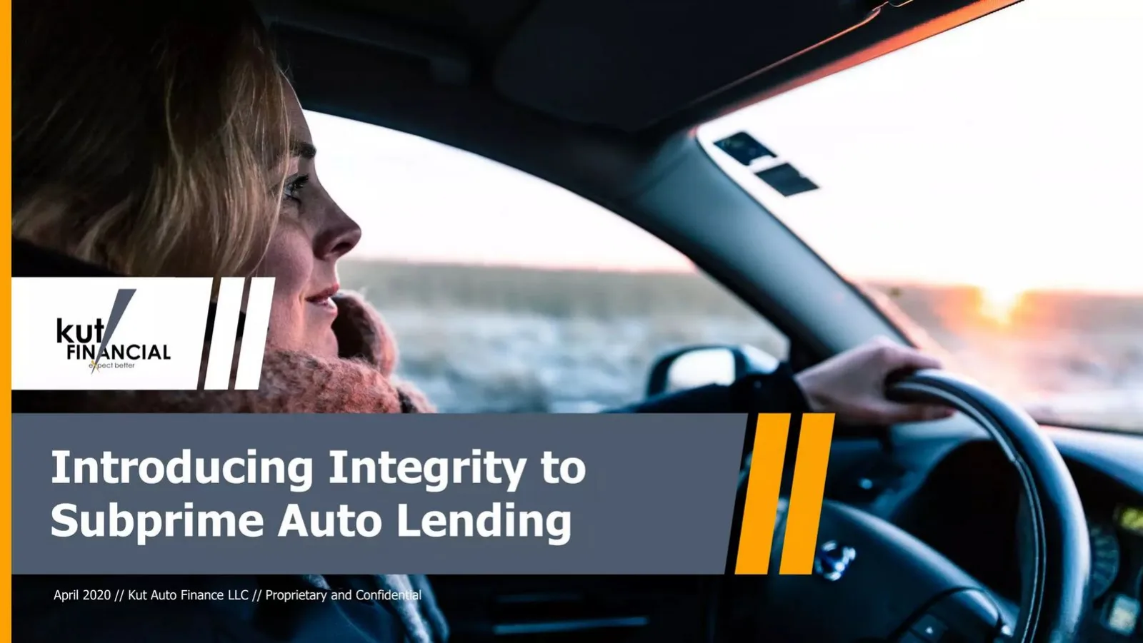Kut Auto Finance LLC pitch deck slide