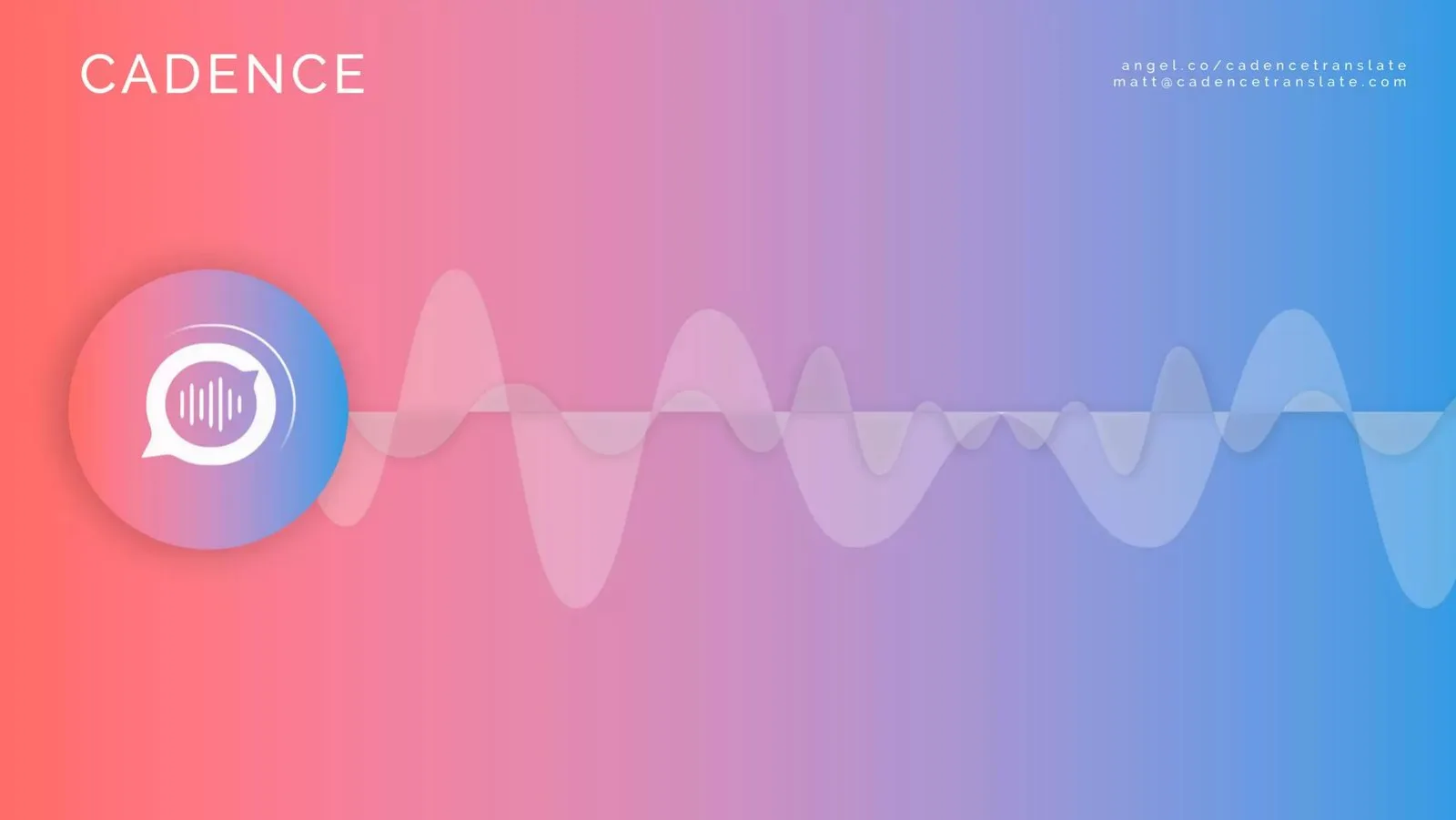 Cadence pitch deck slide