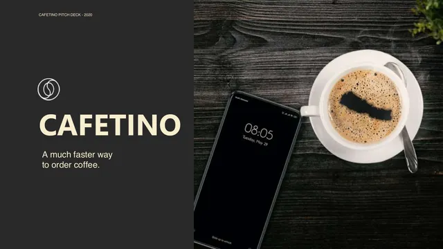 Cafetino pitch deck cover