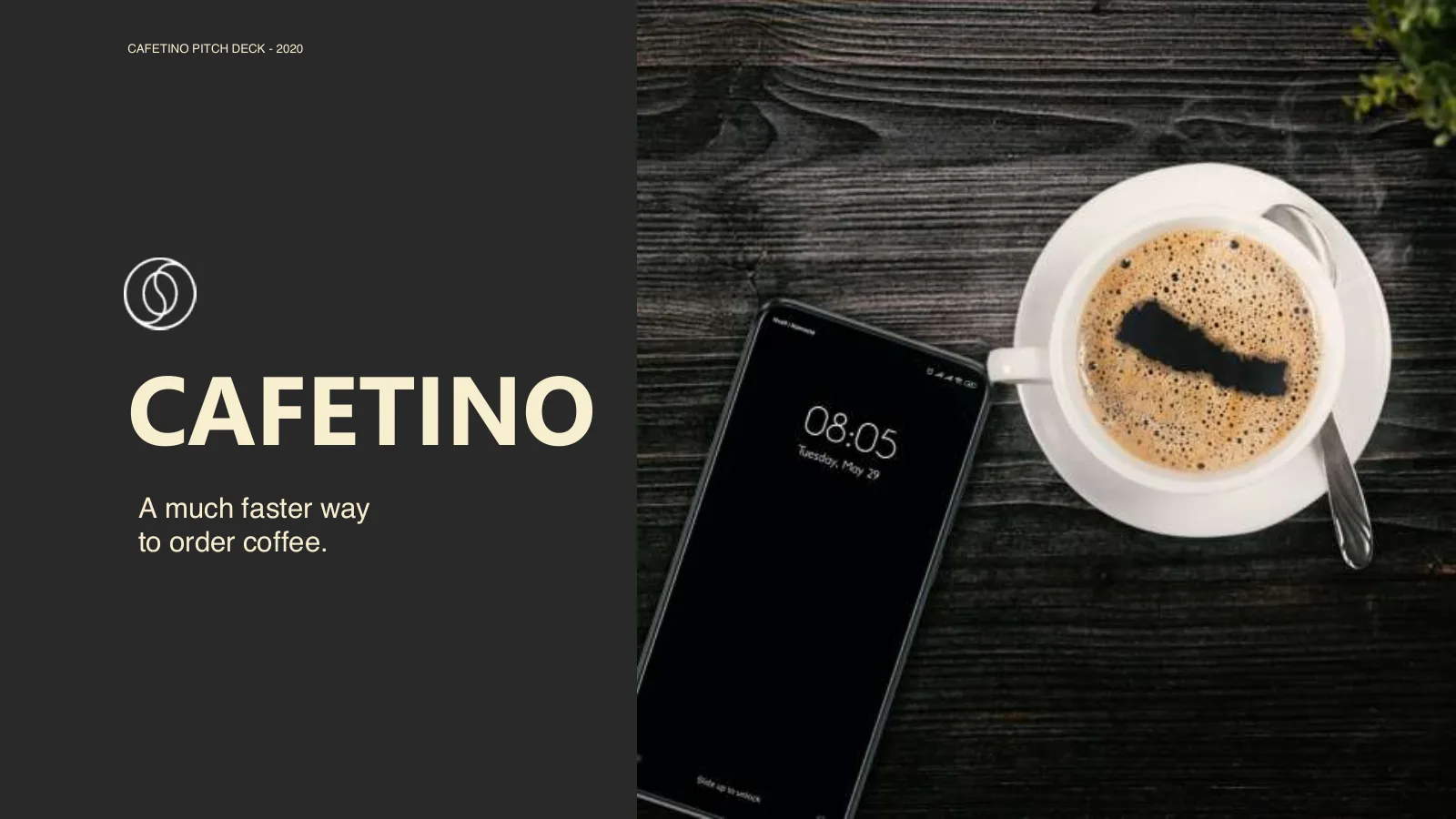 Cafetino pitch deck slide