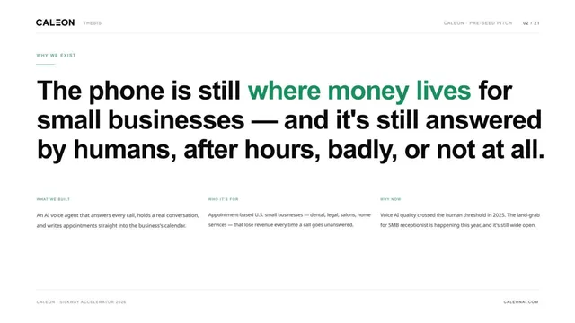 Product / solution slide 2 from Caleon AI