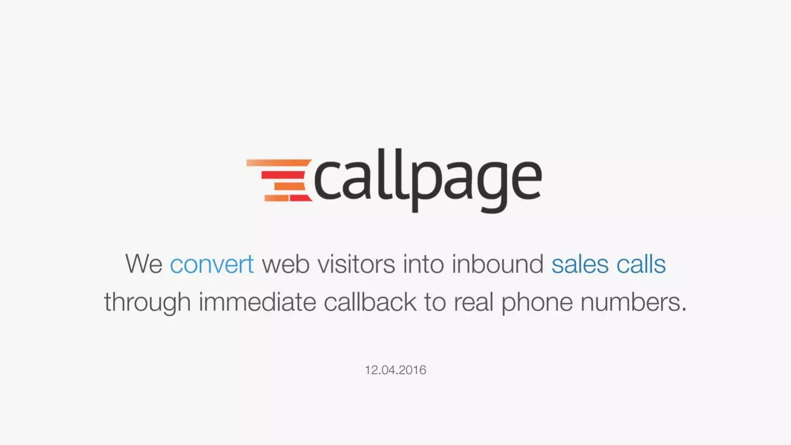 CallPage pitch deck slide