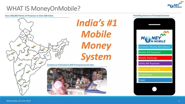 Product / solution slide 3 from Calpian (MoneyOnMobile)