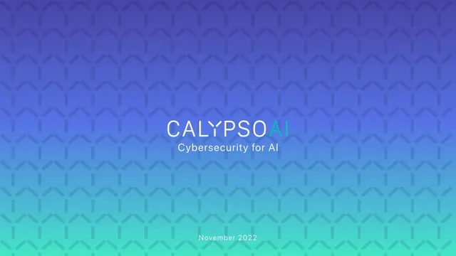 CalypsoAI pitch deck cover