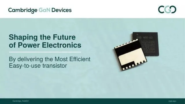 Cambridge GaN Devices pitch deck cover