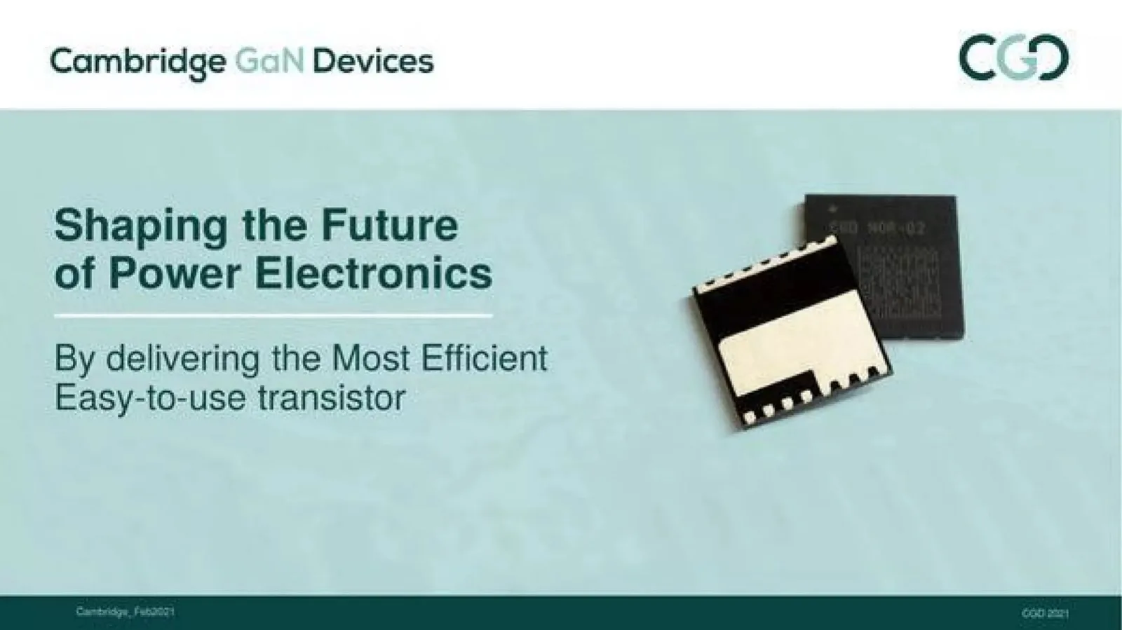 Cambridge GaN Devices pitch deck slide