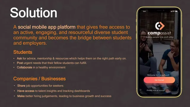 Product / solution slide 3 from CampAssist
