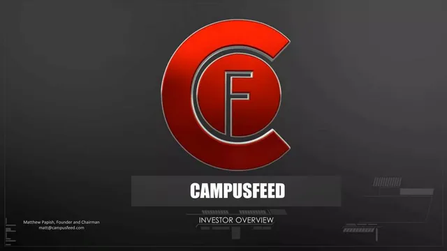 CampusFeed pitch deck cover