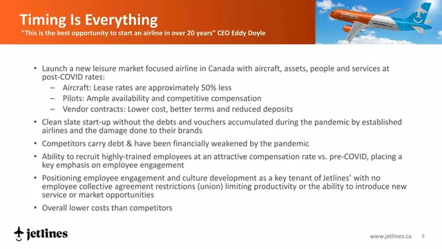 Why now slide 5 from Canada Jetlines
