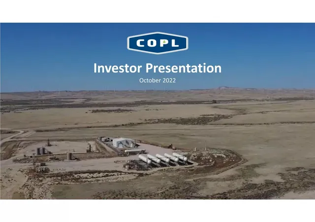 Canadian Overseas Petroleum Limited pitch deck cover