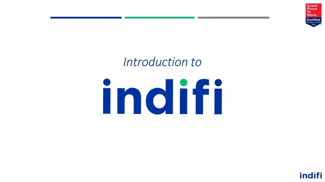 Indifi pitch deck cover