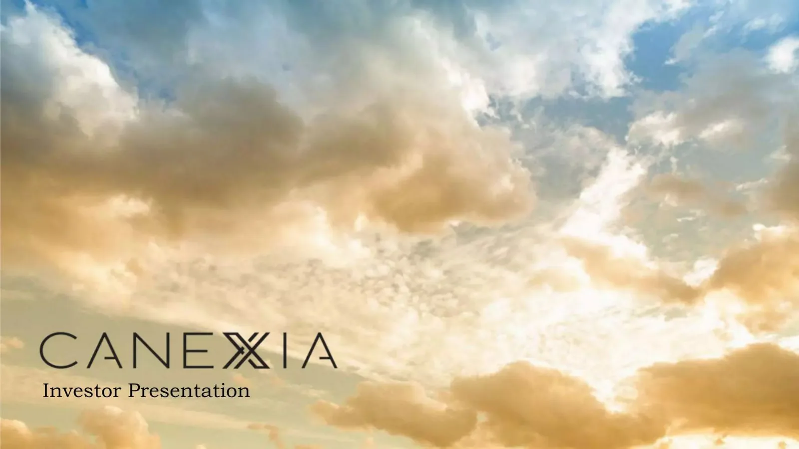 Canexxia pitch deck slide