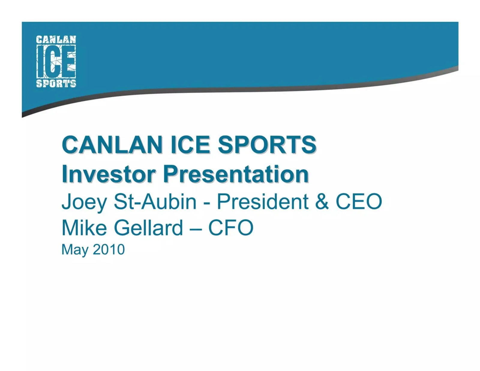 Canlan Ice Sports pitch deck slide