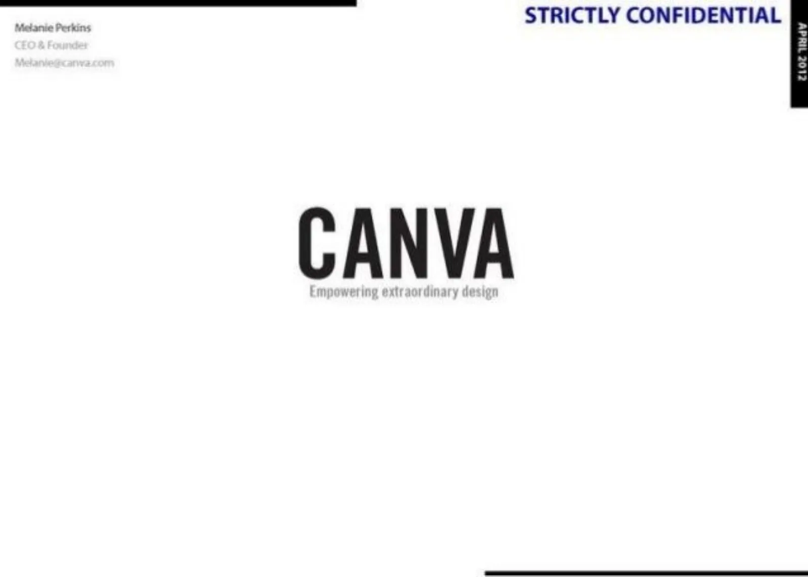 Canva pitch deck slide