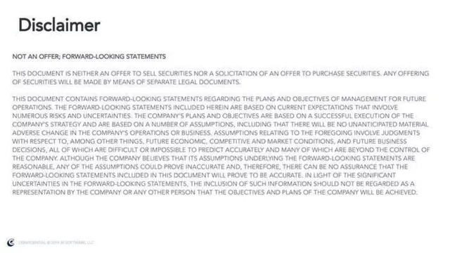 Disclaimer slide 2 from Capacity