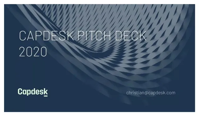 Capdesk pitch deck cover