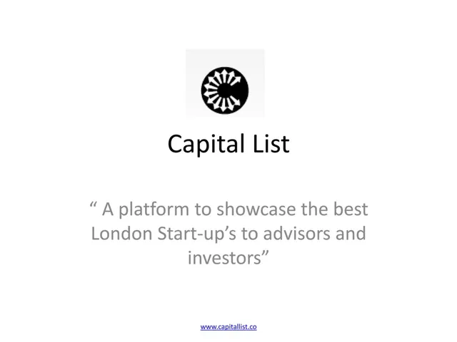 Capital List pitch deck cover
