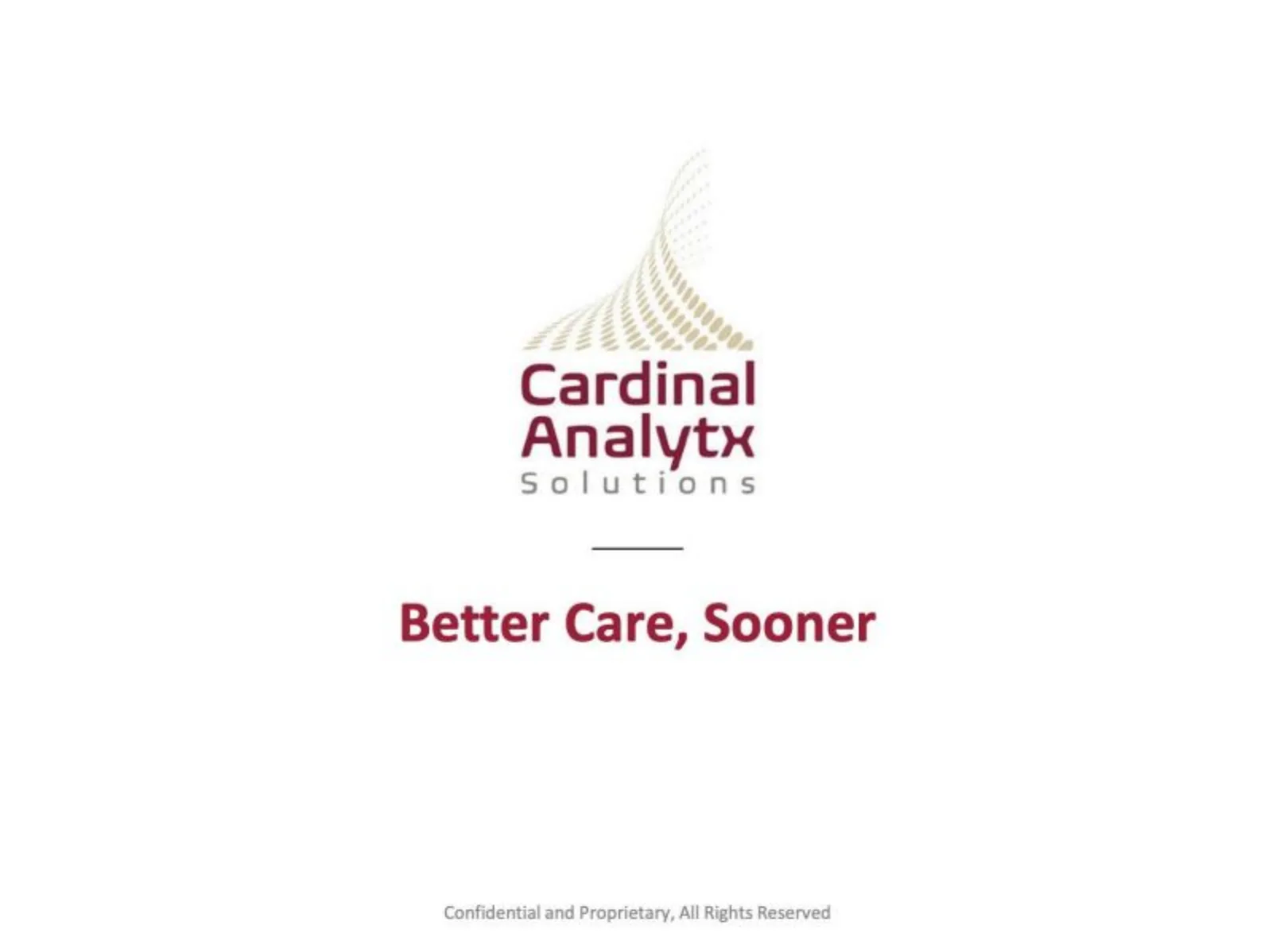 Cardinal Analytx pitch deck slide