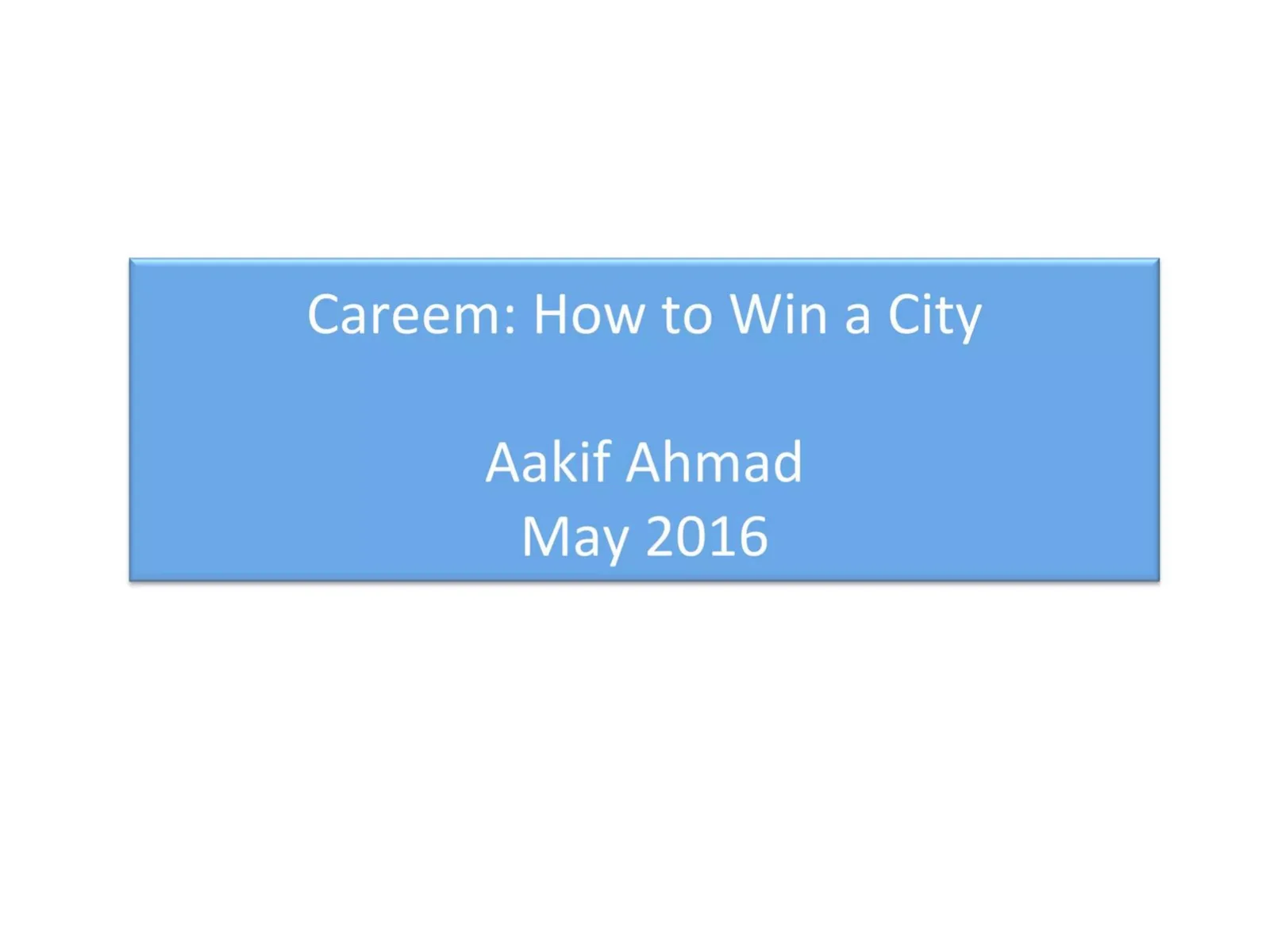 Careem pitch deck slide