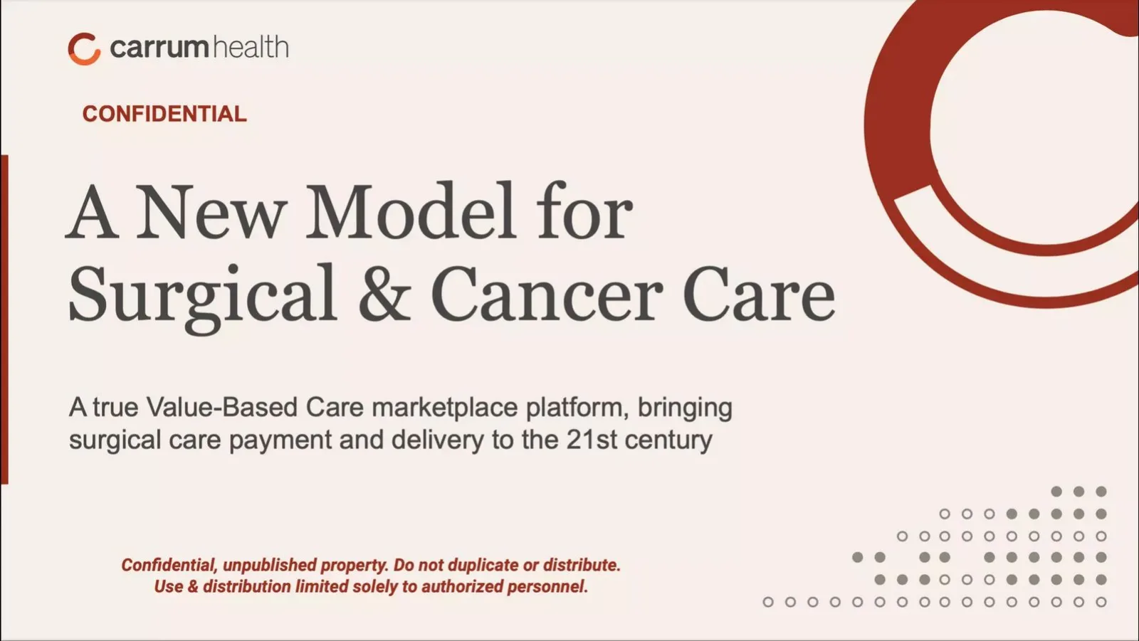 Carrum Health pitch deck slide