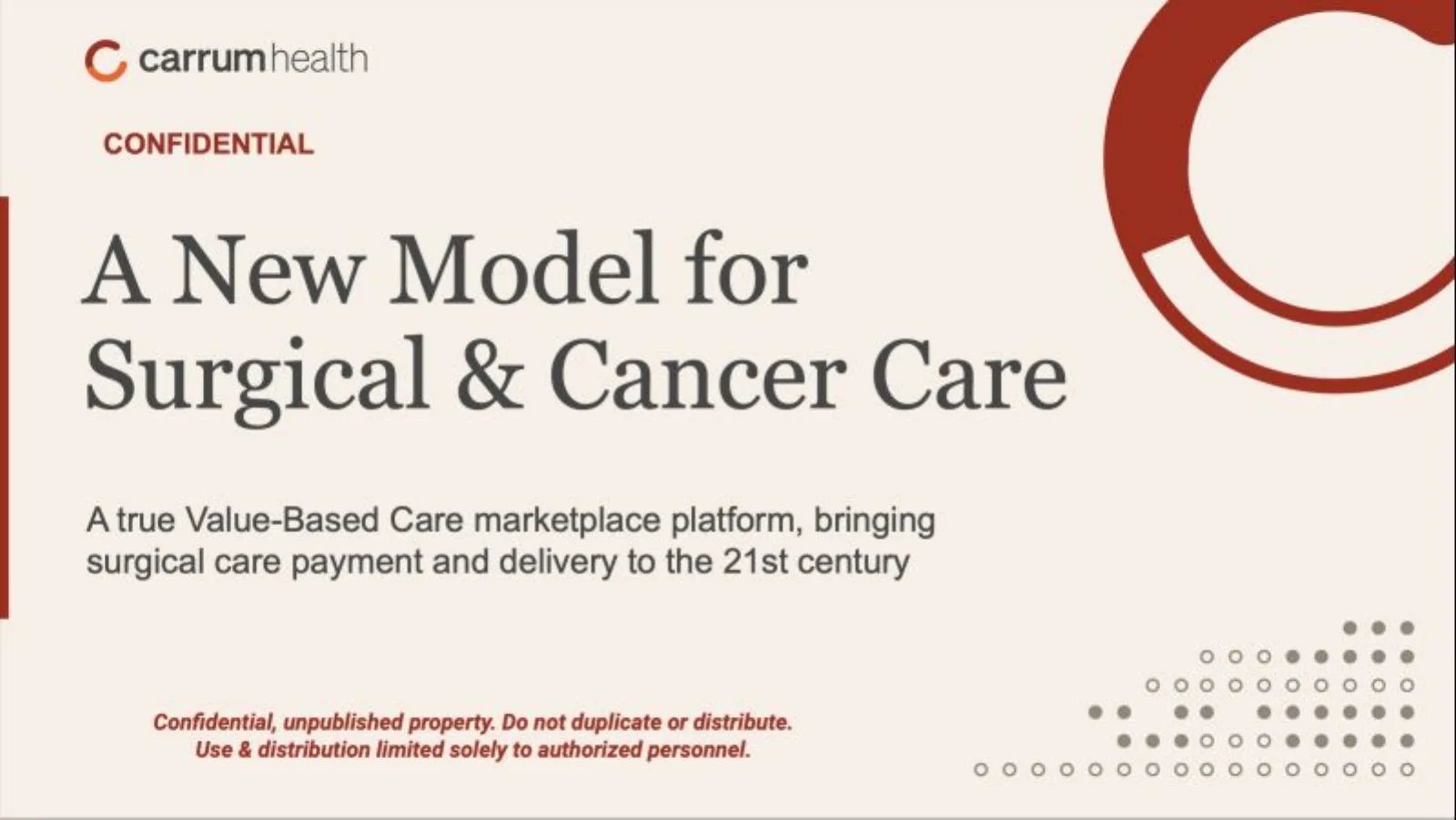 Carrum Health pitch deck slide