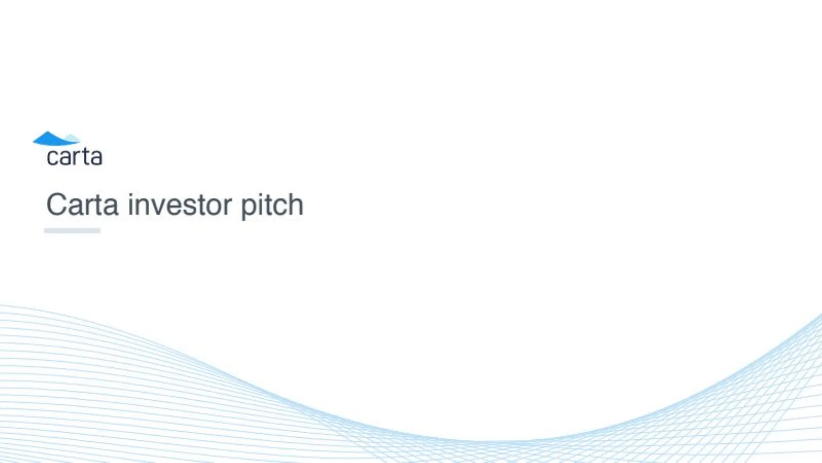 Carta pitch deck slide